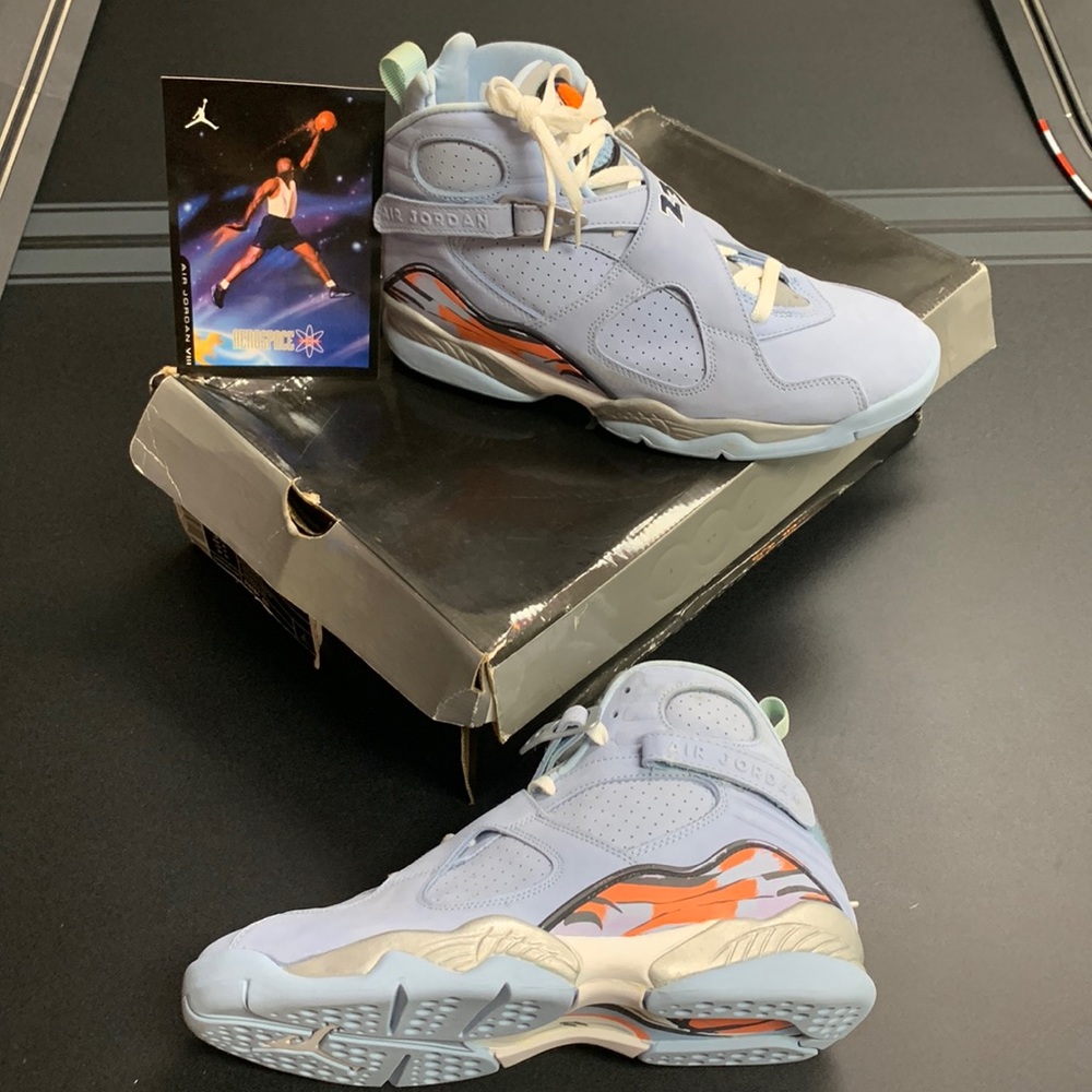 Jordan 8 ice blue womens SZ 10 mens SZ 8.